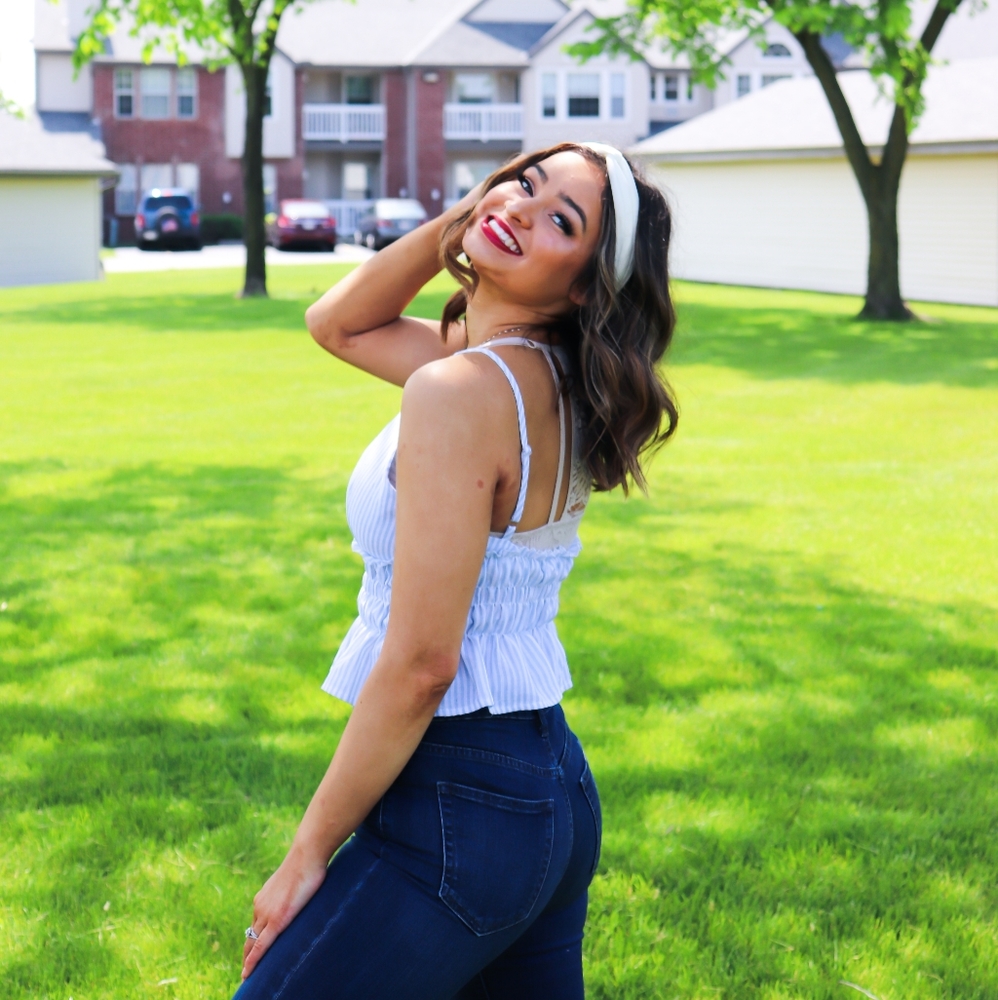 Peplum tank top